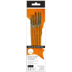 Set of Simply Acrylic brushes - Daler Rowney - 5 pcs.