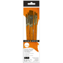 Zestaw pędzli do farb akrylowych Simply Acrylic - Daler Rowney - 5 szt.