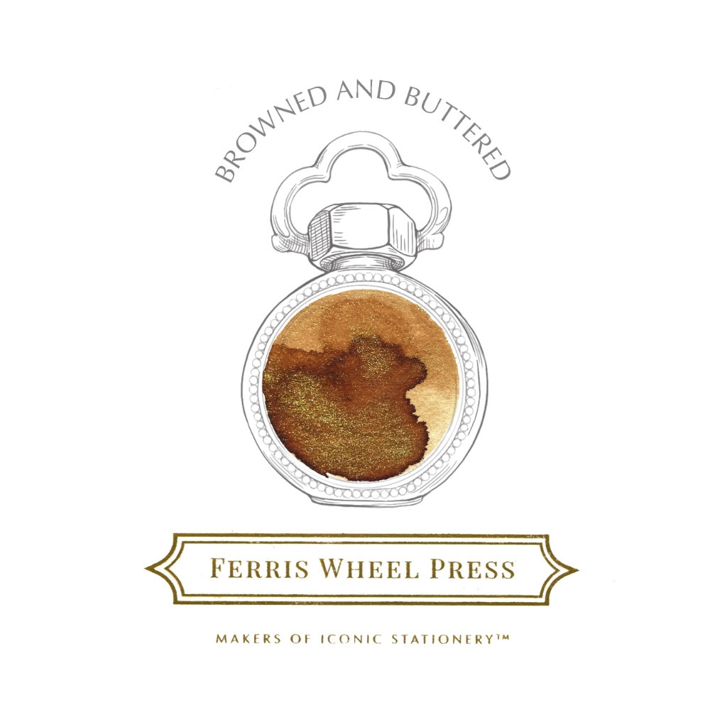 Calligraphy ink - Ferris Wheel Press - Browned and Buttered 38 ml