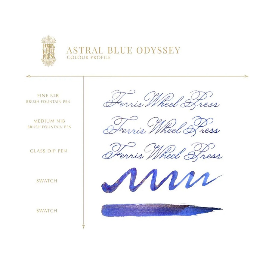 Calligraphy ink - Ferris Wheel Press - Astral Blue Odyssey 38 ml