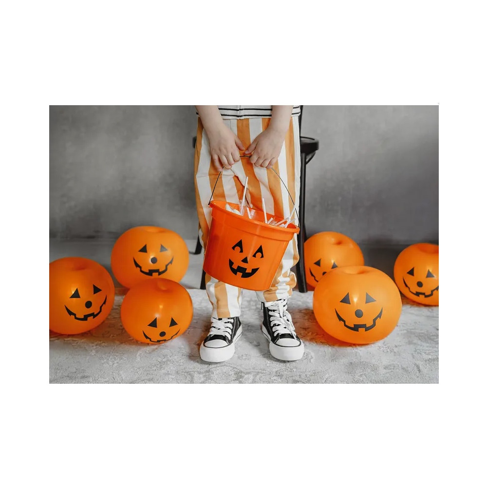 Glowing balloons Pumpkin - orange 25 cm 5 pcs.