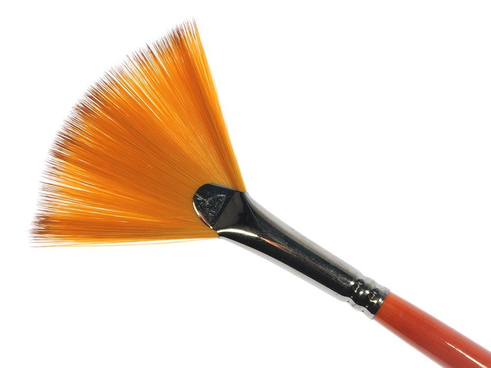 Fan, synthetic, 1097FN series brush - Renesans - short handle, no. 4