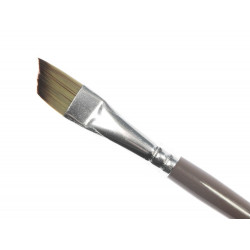 Oblique, synthetic, 1200A series brush - Renesans - short handle, no. 8