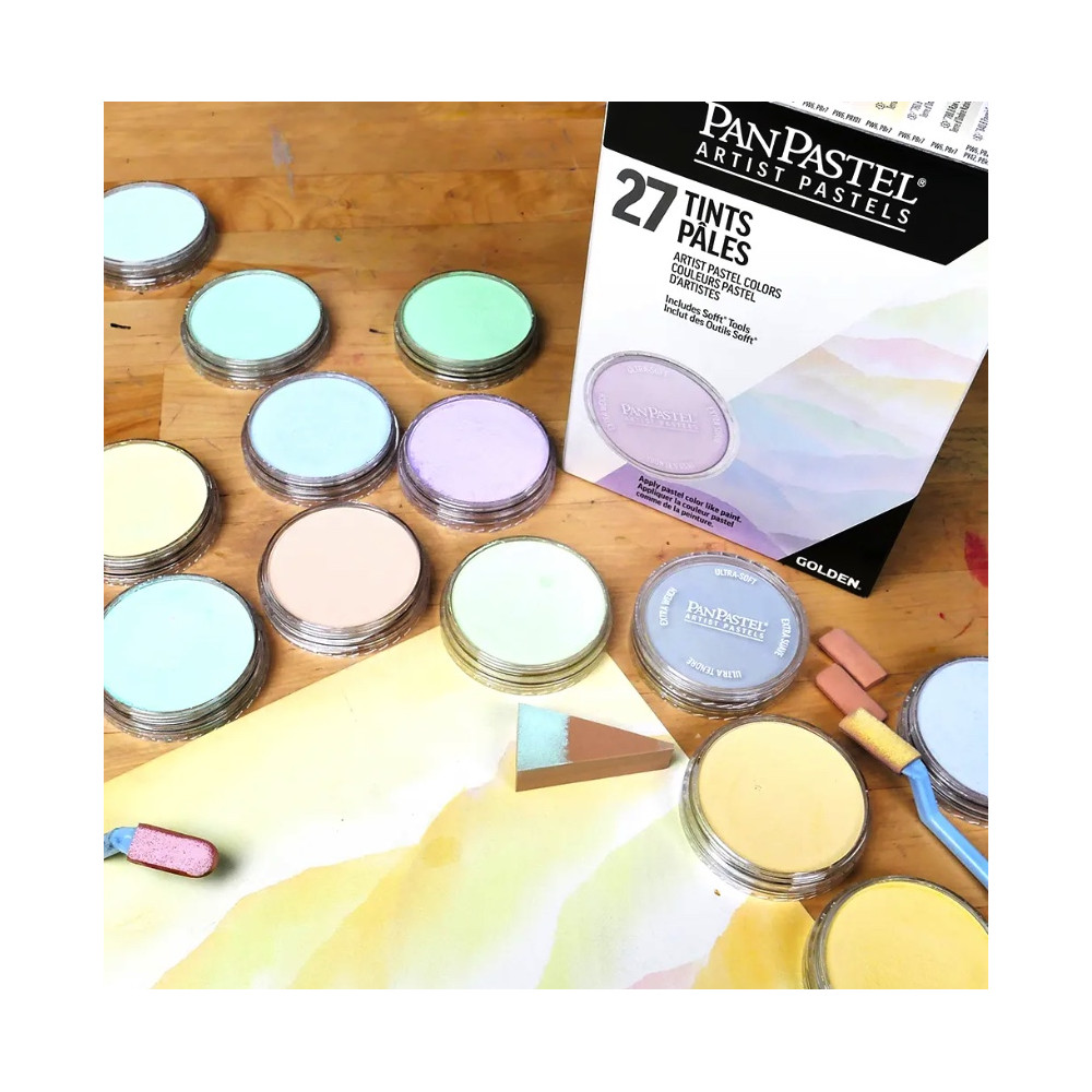 Zestaw suchych pasteli PanPastel Tints - 27 kolorów