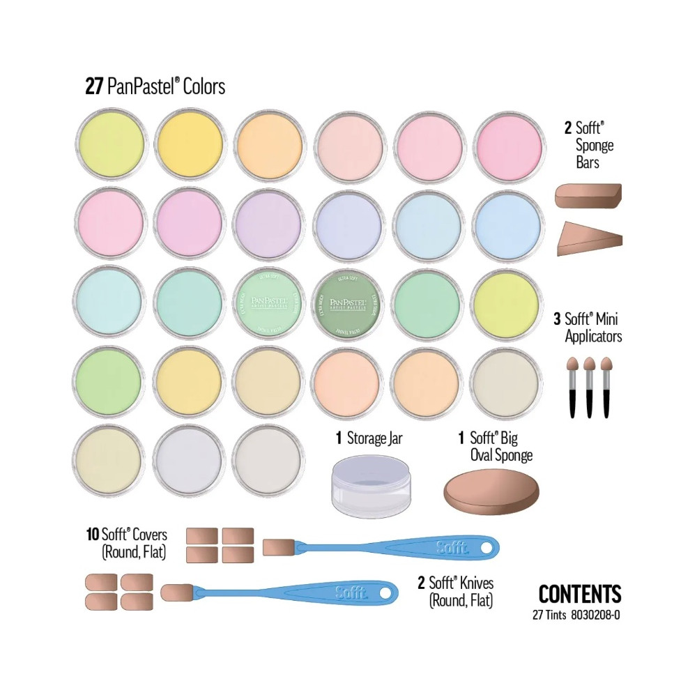 Set of Ultra Soft PanPastels Tints - 27 colors