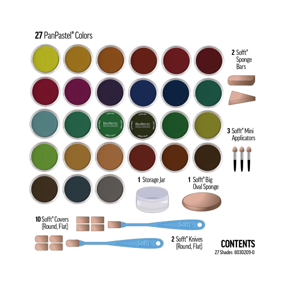 Set of Ultra Soft PanPastels Shades - 27 colors
