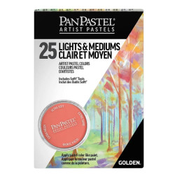 Zestaw suchych pasteli PanPastel Lights & Mediums - 25 kolorów