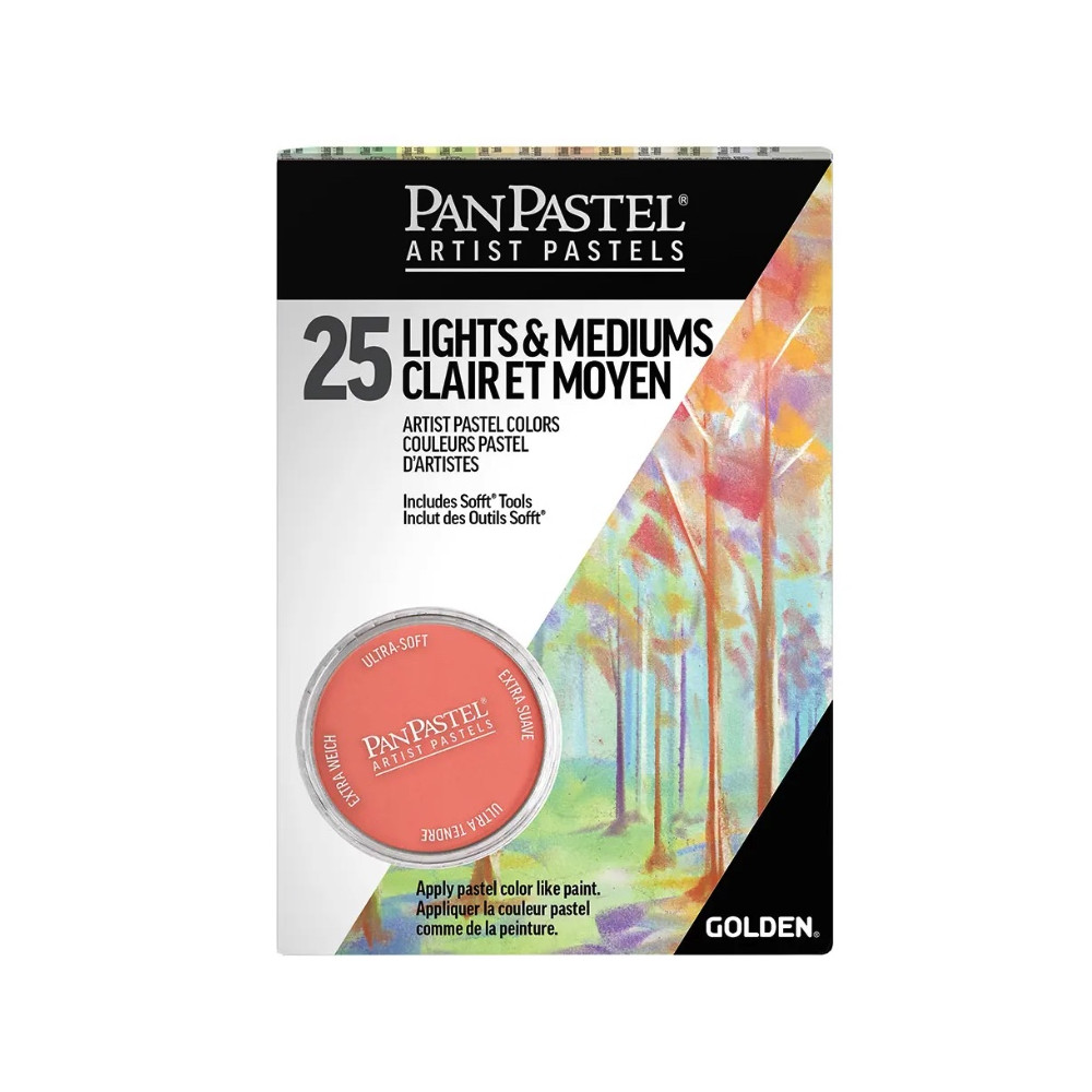 Set of Ultra Soft PanPastels Lights & Mediums - 25 colors