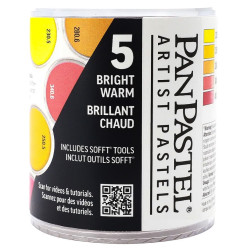 Zestaw suchych pasteli PanPastel Bright Warm - 5 kolorów