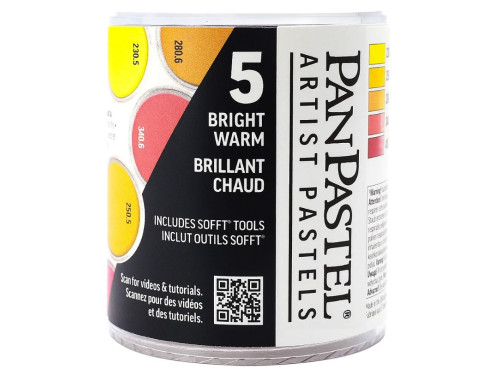 Zestaw suchych pasteli PanPastel Bright Warm - 5 kolorów