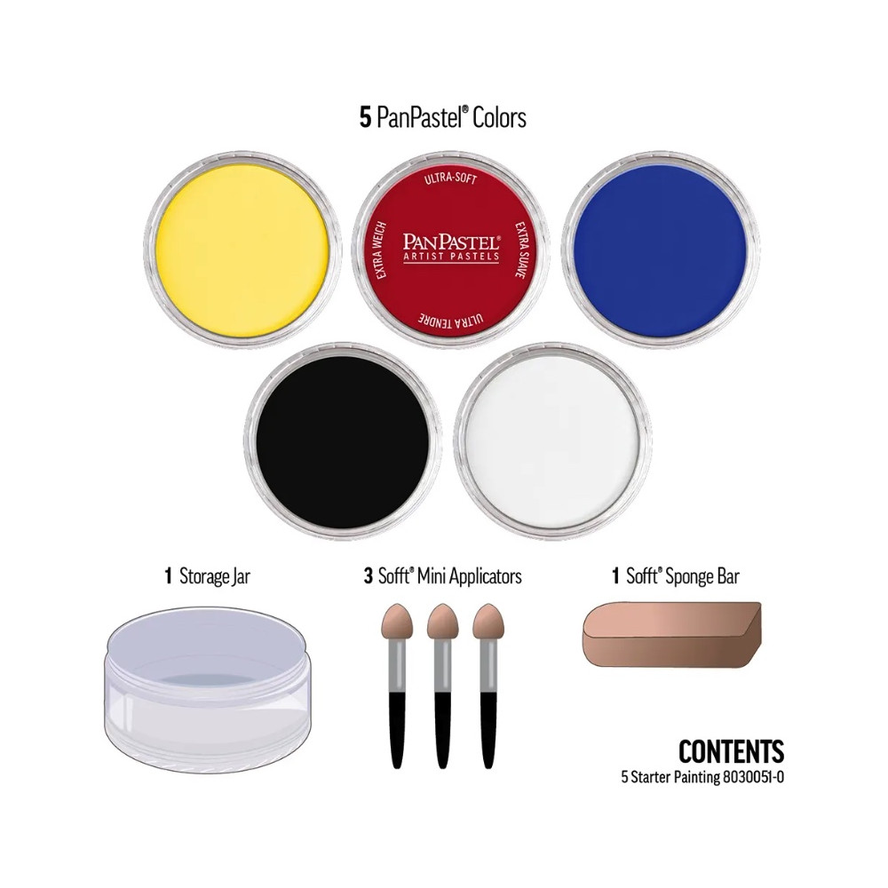 Zestaw suchych pasteli PanPastel Starter Painting - 5 kolorów
