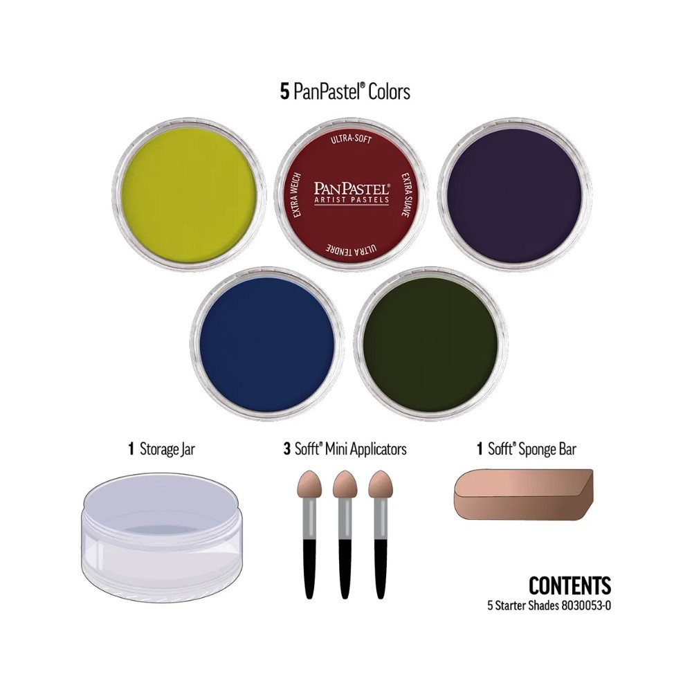 Set of Ultra Soft PanPastels Starter Shades - 5 colors