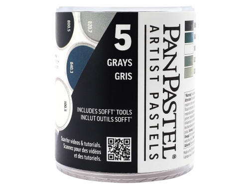 Zestaw suchych pasteli PanPastel Grays - 5 kolorów