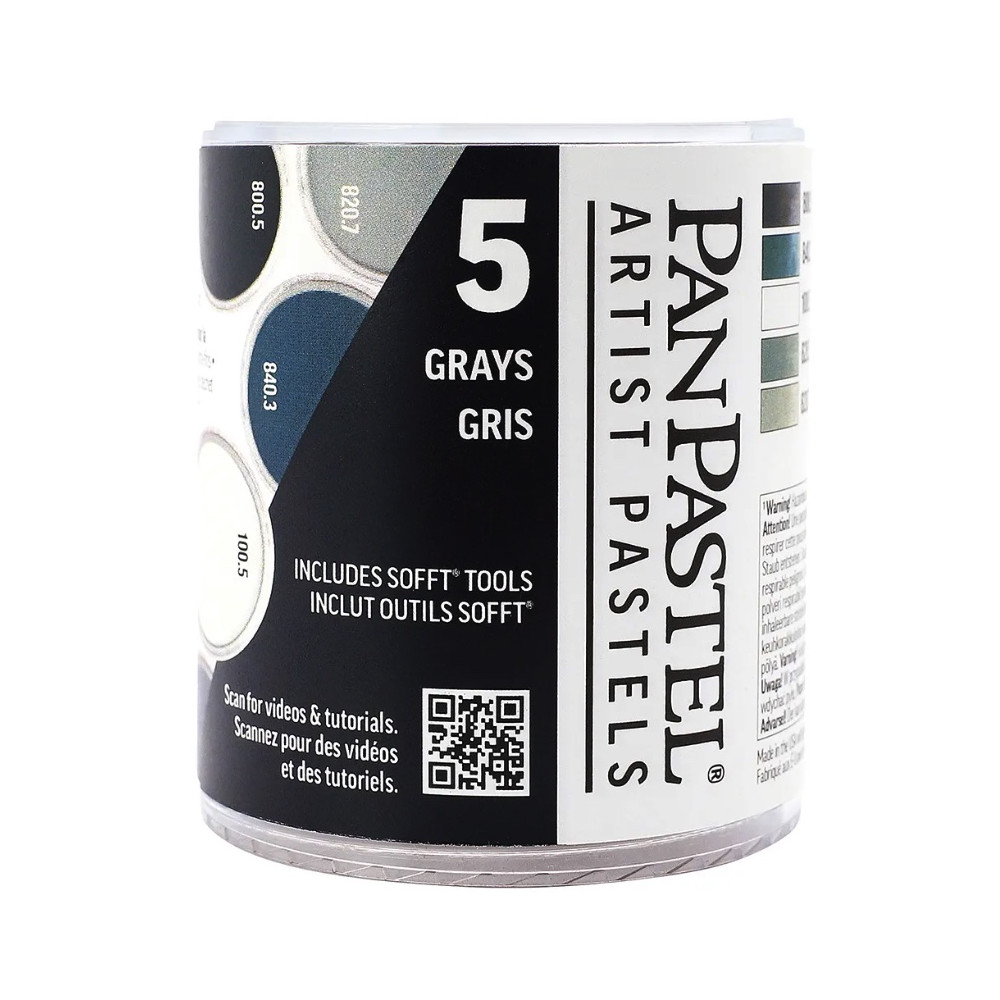 Zestaw suchych pasteli PanPastel Grays - 5 kolorów