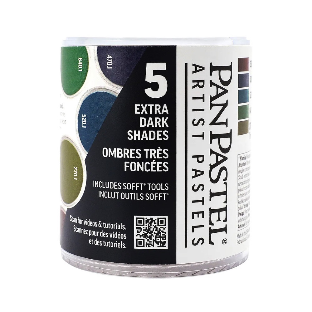 Set of Ultra Soft PanPastels Extra Dark Shades - 5 colors