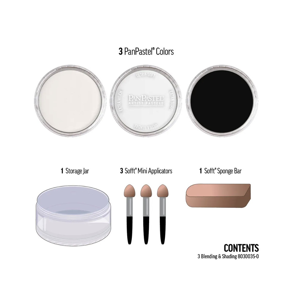Set of Ultra Soft PanPastels Blending & Shading - 3 colors