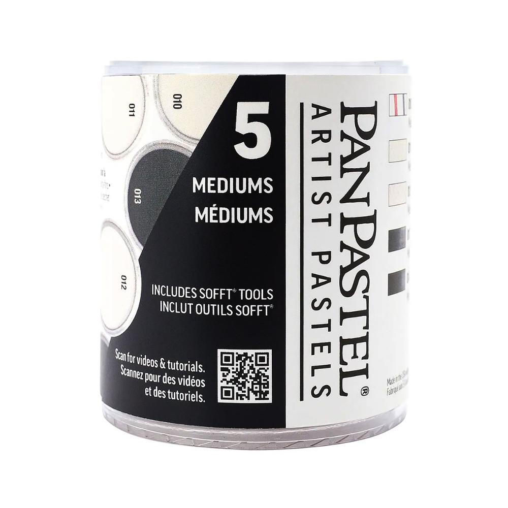 Set of Ultra Soft PanPastels Mediums - 5 colors