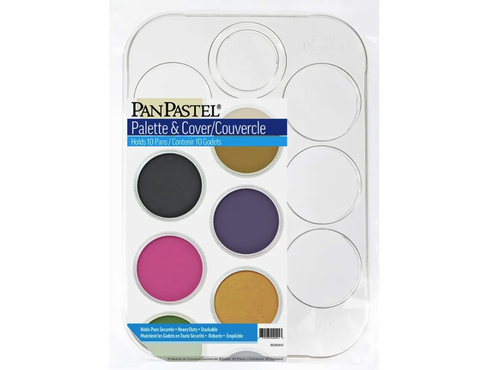 Paletka z pokrywką do pasteli PanPastel - 10 miejsc