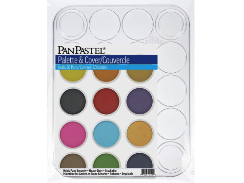 Paletka z pokrywką do pasteli PanPastel - 20 miejsc