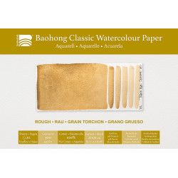 Blok do akwareli Classic Watercolour 21 x 31 cm - Baohong - rough 300 g 24 ark.