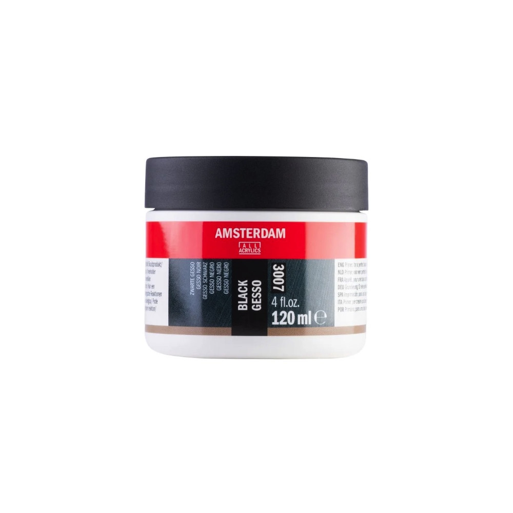 Grunt malarski podkład Gesso - Amsterdam - czarny 120 ml