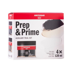 Set of Prep & Prime mediums - Amsterdam - 4 x 120 ml