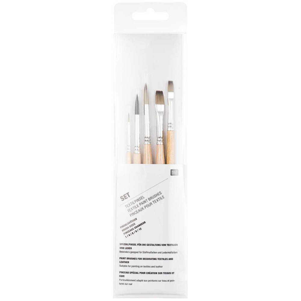 Set of fabric brushes - Rico Design - 5 pcs.