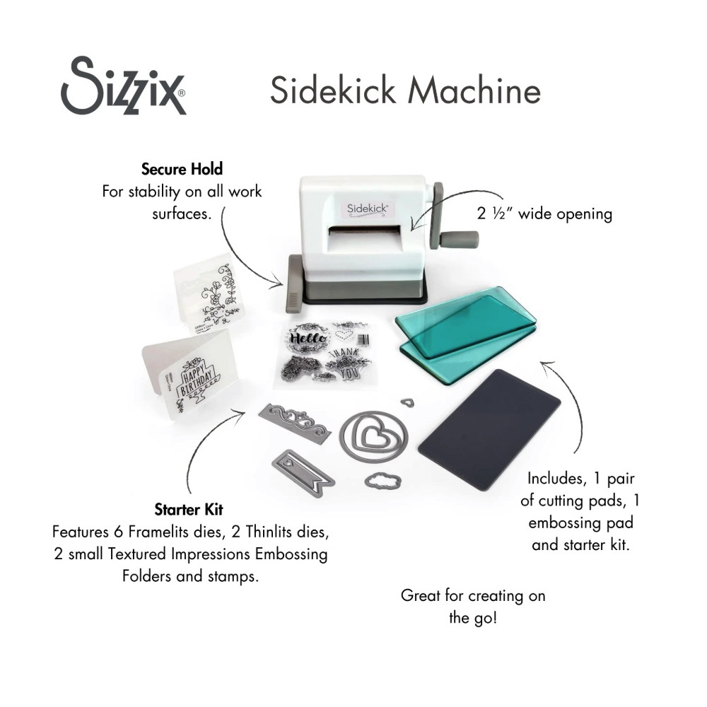 Sidekick machine starter kit - Sizzix - White & Grey
