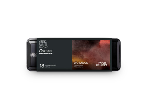 Zestaw akwareli w półkostkach Cotman Baroque - Winsor & Newton x PaperConcept - 18 szt.