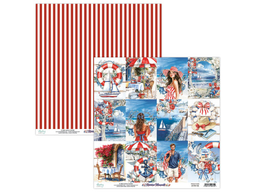 Scrapbooking paper 30,5 x 30,5 cm - Mintay - Riviera Moments 06