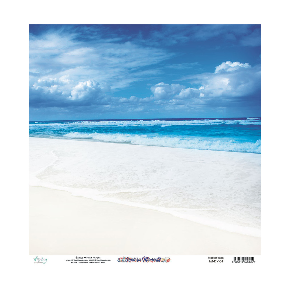 Scrapbooking paper 30,5 x 30,5 cm - Mintay - Riviera Moments 04