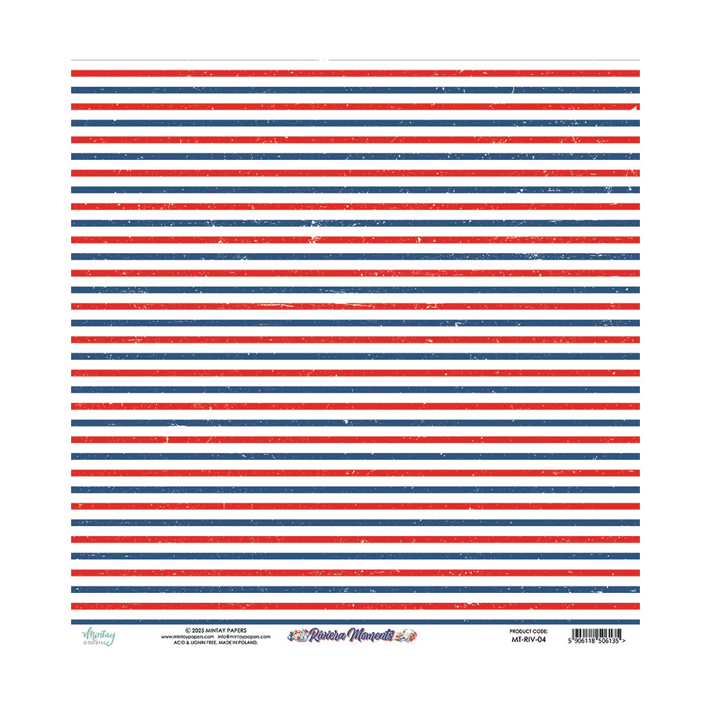 Papier do scrapbookingu 30,5 x 30,5 cm - Mintay - Riviera Moments 04