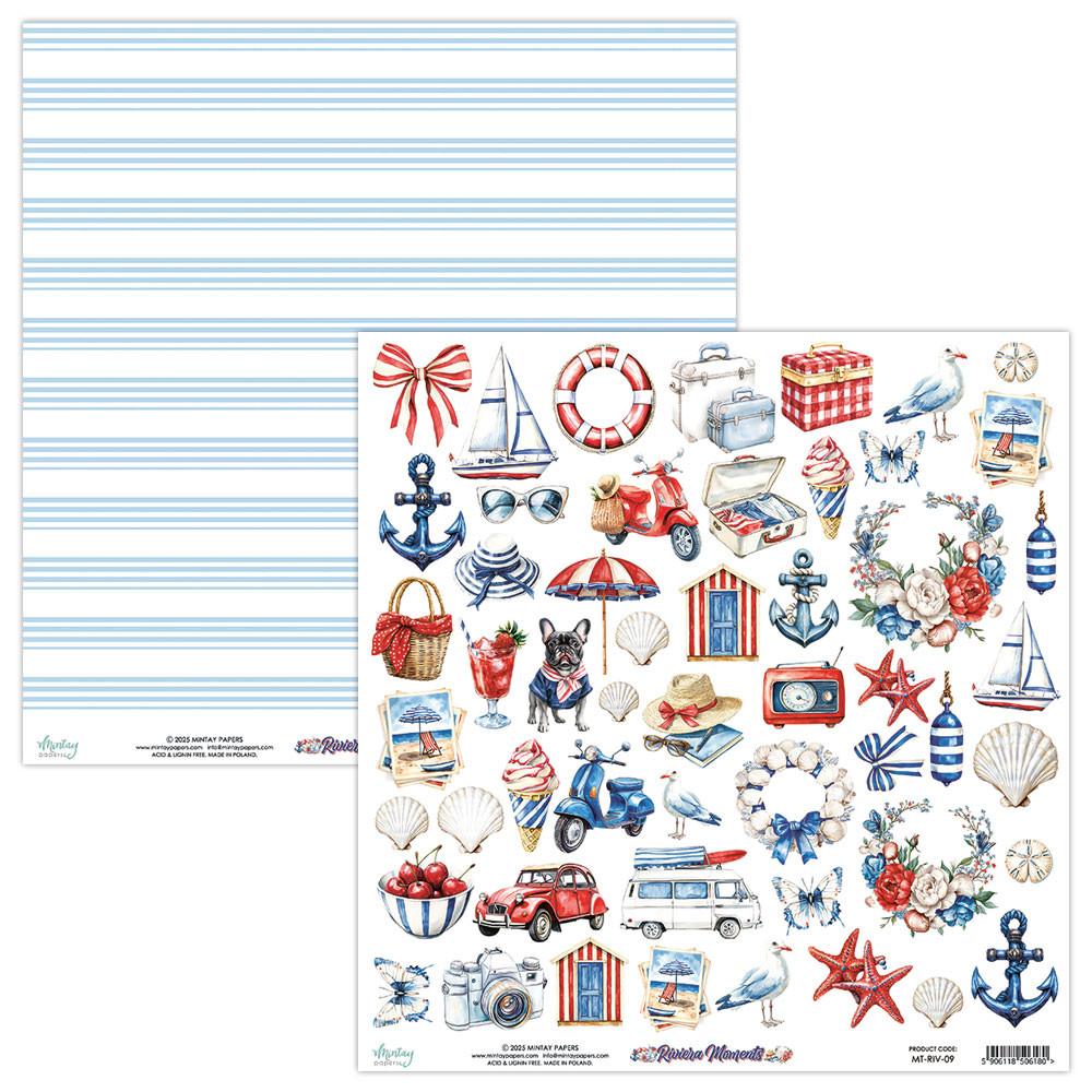 Elements for cutting 30,5 x 30,5 cm - Mintay - Riviera Moments