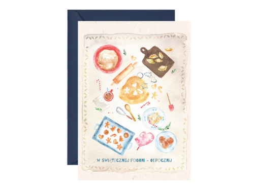 Greeting card A6 - Paperwords - Christmas table