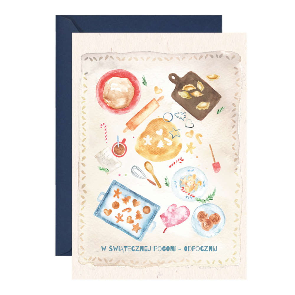 Greeting card A6 - Paperwords - Christmas table