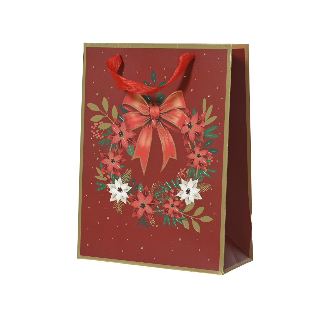 Paper gift bag Wreath - 10 x 26 x 32 cm