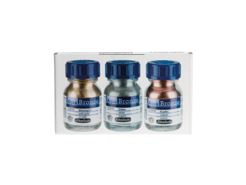Set of Genuine Aqua Artists' Bronze paint - Schmincke - 3 x 20 ml