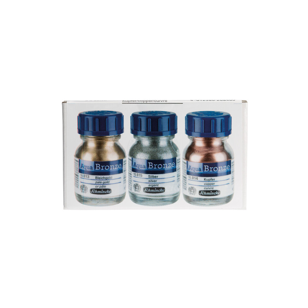 Zestaw pigmentów Aqua Bronze - Schmincke - 3 x 20 ml