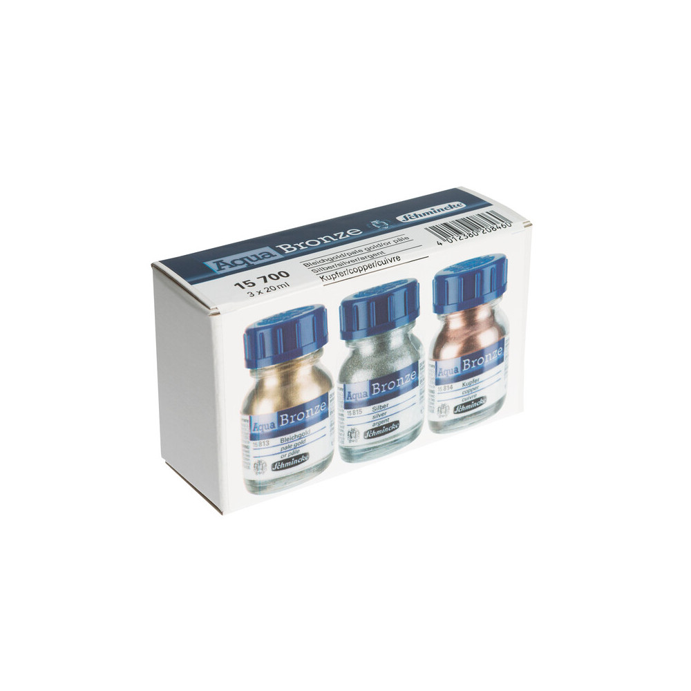 Zestaw pigmentów Aqua Bronze - Schmincke - 3 x 20 ml