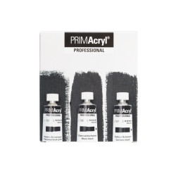 Set of PRIMAcryl professional acrylic paints Black Shades - Schmincke - 3 x 35 ml