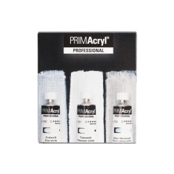 Set of PRIMAcryl professional acrylic paints White Shades - Schmincke - 3 x 35 ml