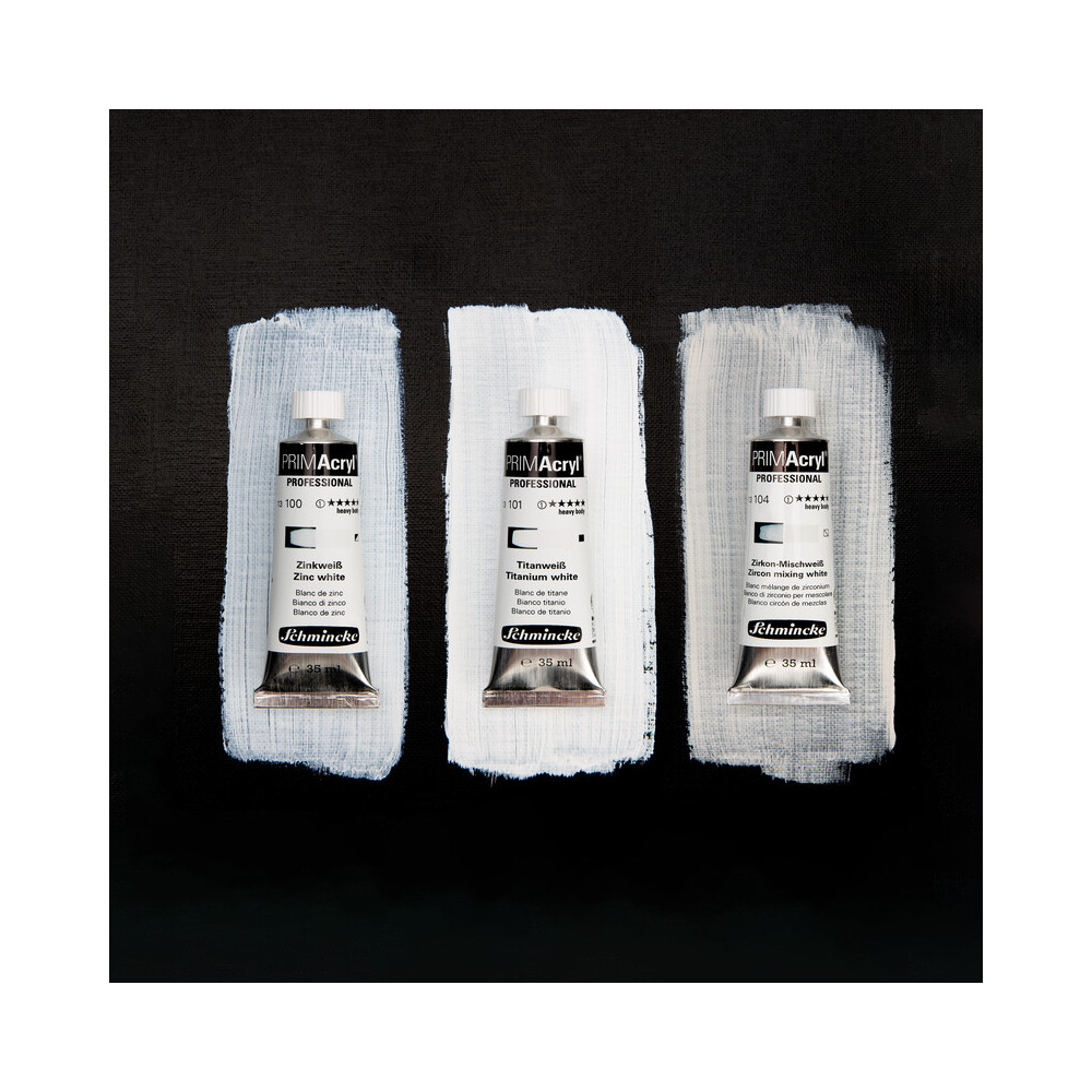 Zestaw farb akrylowych PRIMAcryl White Shades - Schmincke - 3 x 35 ml