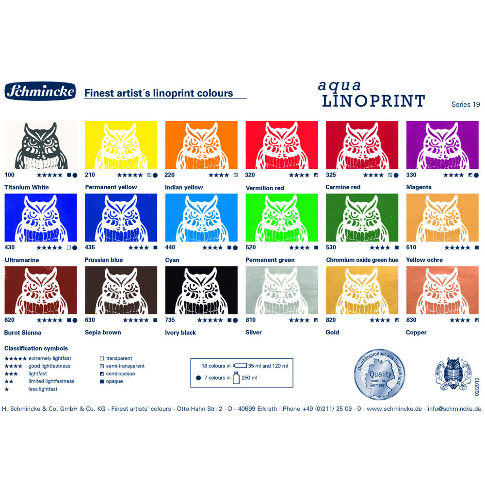 Lino Cutting and Printing Set Aqua Linoprint - Schmincke