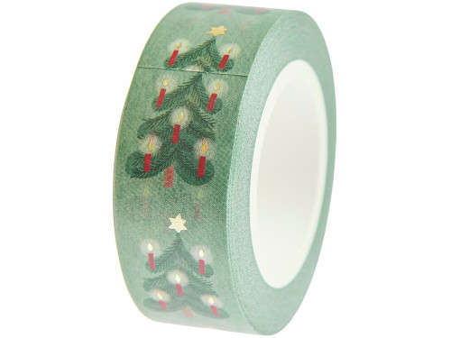 Taśma washi Christmas Tree - Paper Poetry - zielona 15 mm x 10 m