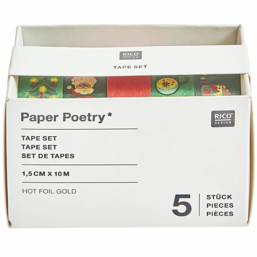 Zestaw taśm washi Świąteczny Jarmark - Paper Poetry - 4 szt.