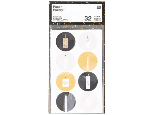 Christmas stickers Nostalgic Black - Paper Poetry - 32 pcs.