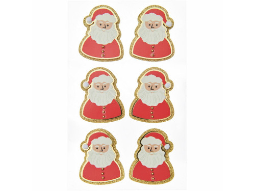 3D Christmas stickers Santa Claus - Paper Poetry - 6 pcs.