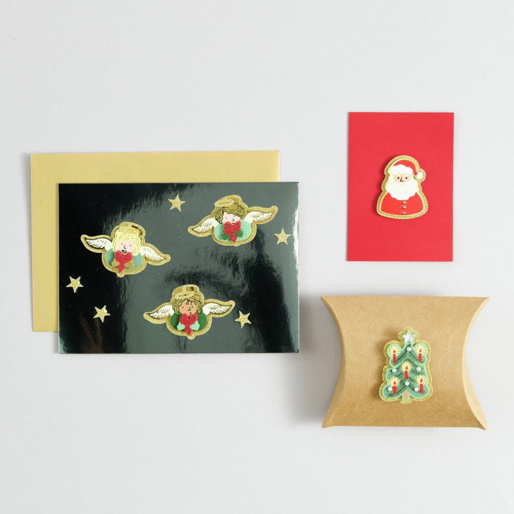 3D Christmas stickers Santa Claus - Paper Poetry - 6 pcs.