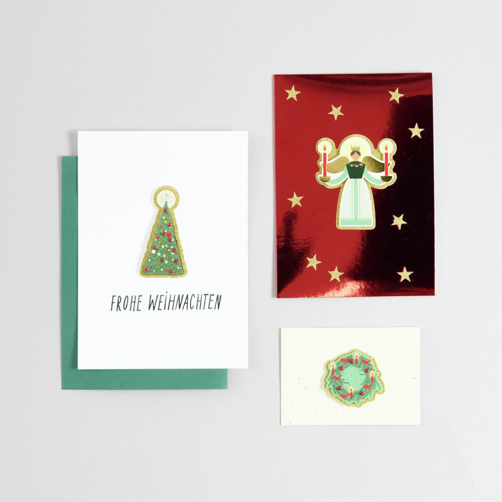 3D Christmas stickers Wreaths - Paper Poetry - 5 pcs.