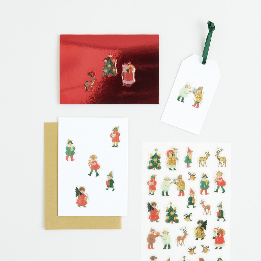 Naklejki świąteczne żelowe - Paper Poetry - 27 szt.